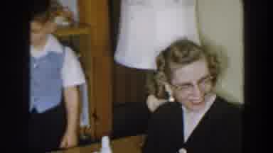 Wheeling Ohio (1957): Dressed Up Family Smiling In A Living Room Rex To A Lamp And