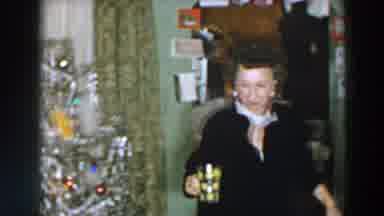 Wheeling Ohio (1957): Family Celebrating Christmas With Drinks In Front Of A