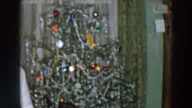 Wheeling Ohio (1957): Girl Petting Dog Under Christmas Tree