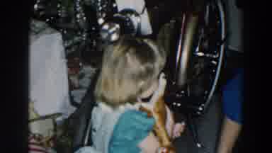 Wheeling Ohio (1957): A Little Girl With Blonde Hair During Christmas Holidays In