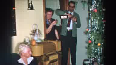 Wheeling Ohio (1957): A Group Of People Celebrating Christmas And New Year While