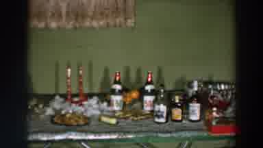 Wheeling Ohio (1957): A Large Table With Food And Drinks And Also With Candles And