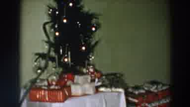 Wheeling Ohio (1957): Footage Of A Christmas Tree With Presents And A Coffee Table