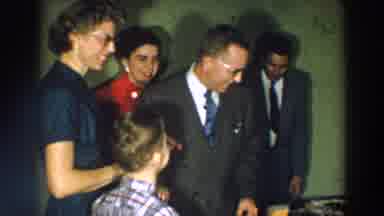 Wheeling Ohio (1957): People Around A Table Full Of Snacks At A Children's Party