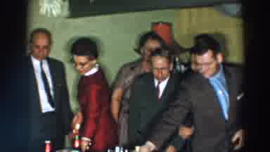 Wheeling Ohio (1957): Gathering Of People Dressed Formally In Front Of Table With