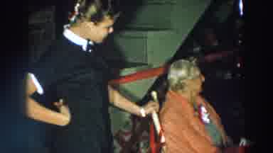 Wheeling Ohio (1957): Adults And Children Gather And Get Gifts From Santa Who Is