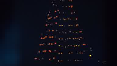 Wheeling Ohio (1957): Dark Sky Showing A Christmas Tree