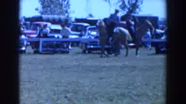 Wheeling Ohio (1957): A Horse With A Rider At Some Time Of Show Trotting Into