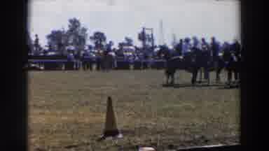 Wheeling Ohio (1957): Group Of People On Horseback Gather In Grassy Show Ring