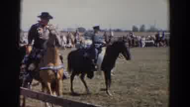 Wheeling Ohio (1957): Group Of People On Horseback Ride Around Inside Of Grassy