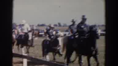 Wheeling Ohio (1957): Men And Women Riding Horses On A Sunny Day Wearing Cowboy