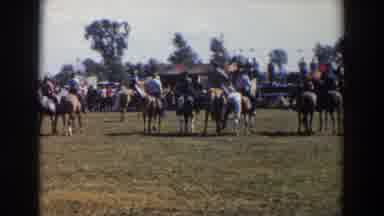 Wheeling Ohio (1957): Cowboys Riding Their Horses On A Beautiful Green Lawn