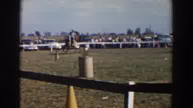Wheeling Ohio (1957): Man Practices His Horse For Racing
