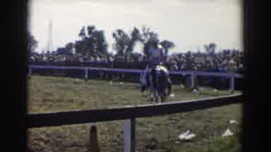 Wheeling Ohio (1957): People Riding Horses Around Perimeter Of Show Ring At Event