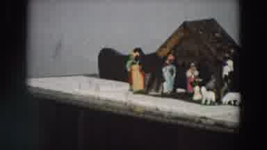Italy (1958): Christmas Season Dinner With Nativity Scene And Other Holiday