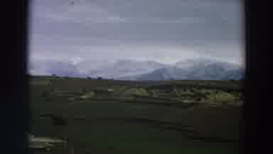 Italy (1958): Beautiful Landscape Green Meadows With Lake And Snow