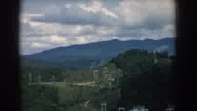 South Carolina (1958): View Of Mountains And Brown And Yellow Tourist Sign On A