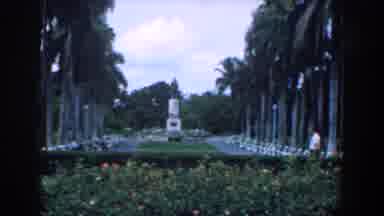 South Carolina (1958): Walking Through A Beautiful Backyard Garden With A Man Made