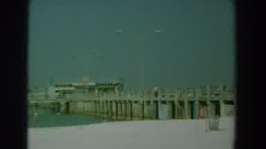 Yorktown Virginia (1958): A Roadway Pier That Goes Through A Large Body Of Water