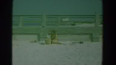 Yorktown Virginia (1958): Lady Looking To The Left On A Beach Under A Pathway