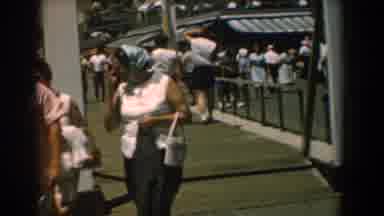 Yorktown Virginia (1958): Sunshine Hitting The Board Walk While Footsteps Marks