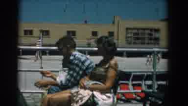 Yorktown Virginia (1958): Enjoying The Nice Weather With Friends During Lunch