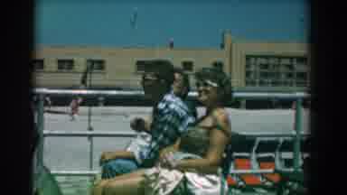 Yorktown Virginia (1958): Couple Enjoying The Sun Shine Near The Shore