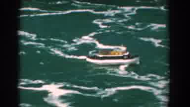 Yorktown Virginia (1958): Boat Sails On Water As Seen From Above Followed By A
