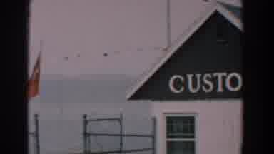 Yorktown Virginia (1958): Custom Building With Red Flag Flapping In The Wind