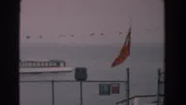 YORKTOWN VIRGINIA-1958: Ferry Boat On Water With Ontario Flag Waving