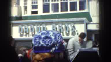 Yorktown Virginia (1958): People Walking Front Of A Store Pink Cherry Trees Other