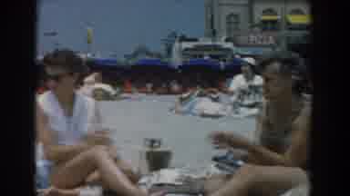 Yorktown Virginia (1958): People Of Various Ages Sitting And Lying On Crowded