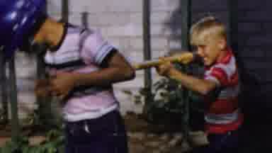 Paramus New Jersey (1959): Two Brothers Playing Roles Outdoors