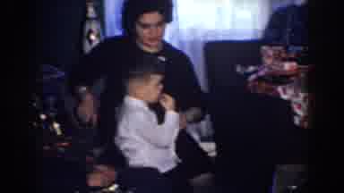 Bel Air Maryland (1960): Family Celebrates By Gifting Children Presents Wrapped In