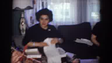 Bel Air Maryland (1960): Family Opening Presents Together On Christmas Including
