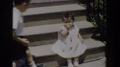 Bel Air Maryland (1960): Little Boy Sits Down Outside On Stairs Next To Already