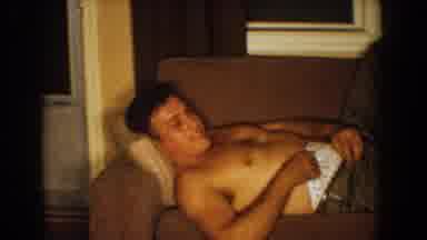 Bel Air Maryland (1960): Man Lying On The Couch Showing His Underwear