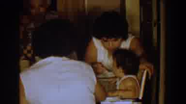 Bel Air Maryland (1960): Family Meal In The Dining Room With Kids Doing Something