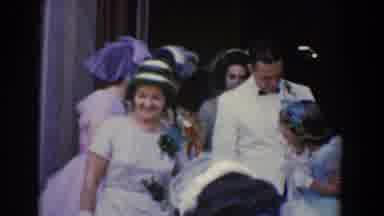 Bel Air Maryland (1960): Old Fashioned Wedding With Bridal Party Husband Embracing