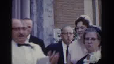 Bel Air Maryland (1960): Man Kisses Woman Both Seniors Couple Husbands