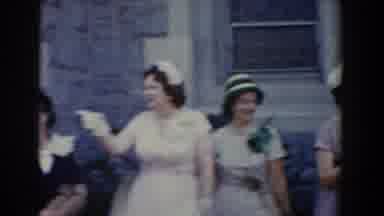 Bel Air Maryland (1960): People Standing Around At A Formal Celebration In Front