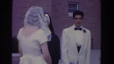 Bel Air Maryland (1960): Small Wedding Happily Starting The Festivities While