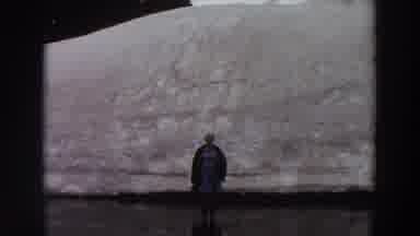 Washington (1964): A Woman Posing In Front Of A Glacier Or Mountain Spliced With A
