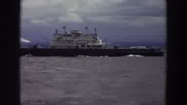Washington (1964): Large Moving Ship Cruising To Next Destination On A Cloudy Day