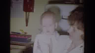 Fallston Maryland (1965): Mom And Baby In Kitchen Making Memories Having Fun While