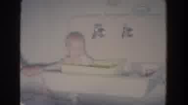 Fallston Maryland (1965): A Little Baby Has A Bath In A Large Old Fashioned Sink