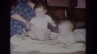 Fallston Maryland (1965): Mom Sits On The Floor Playing With Her Little Babies