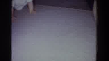 Fallston Maryland (1965): Evening Baby Carpet Knee Walking Exploring Room Yellow