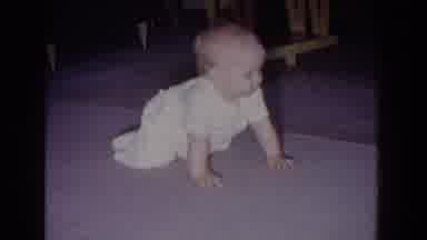 Fallston Maryland (1965): A Baby Is Excited To Realize She Can Crawl On The Floor