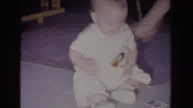 Fallston Maryland (1965): Caucasian Baby That Is Near One Year Old That Is Sitting